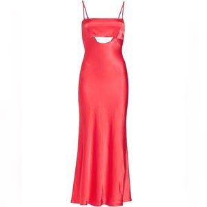 ASTR the Label Bellerose Cut-Out Satin Dress